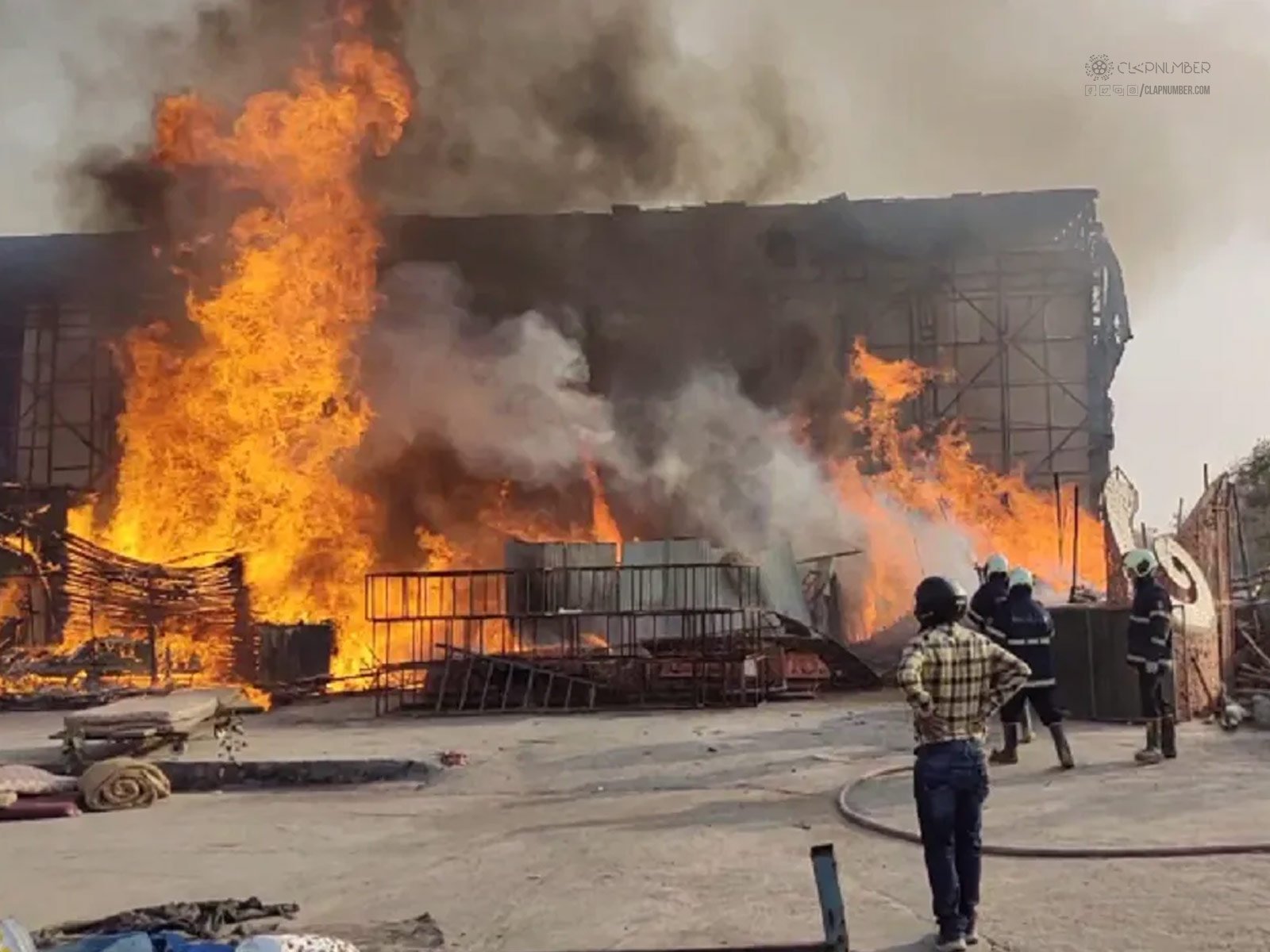 It's The First Day On The Shoot And Fire Broke Out