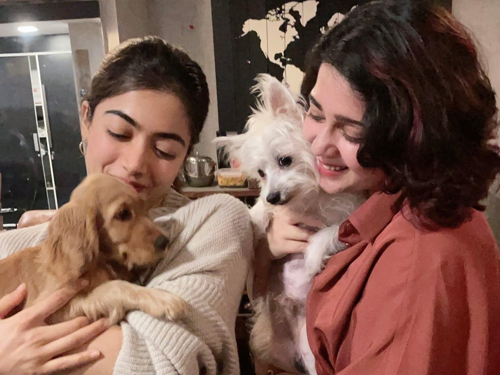 Charmme Kaur and Rashmika Mandanna share adorable dog-mom vibes!