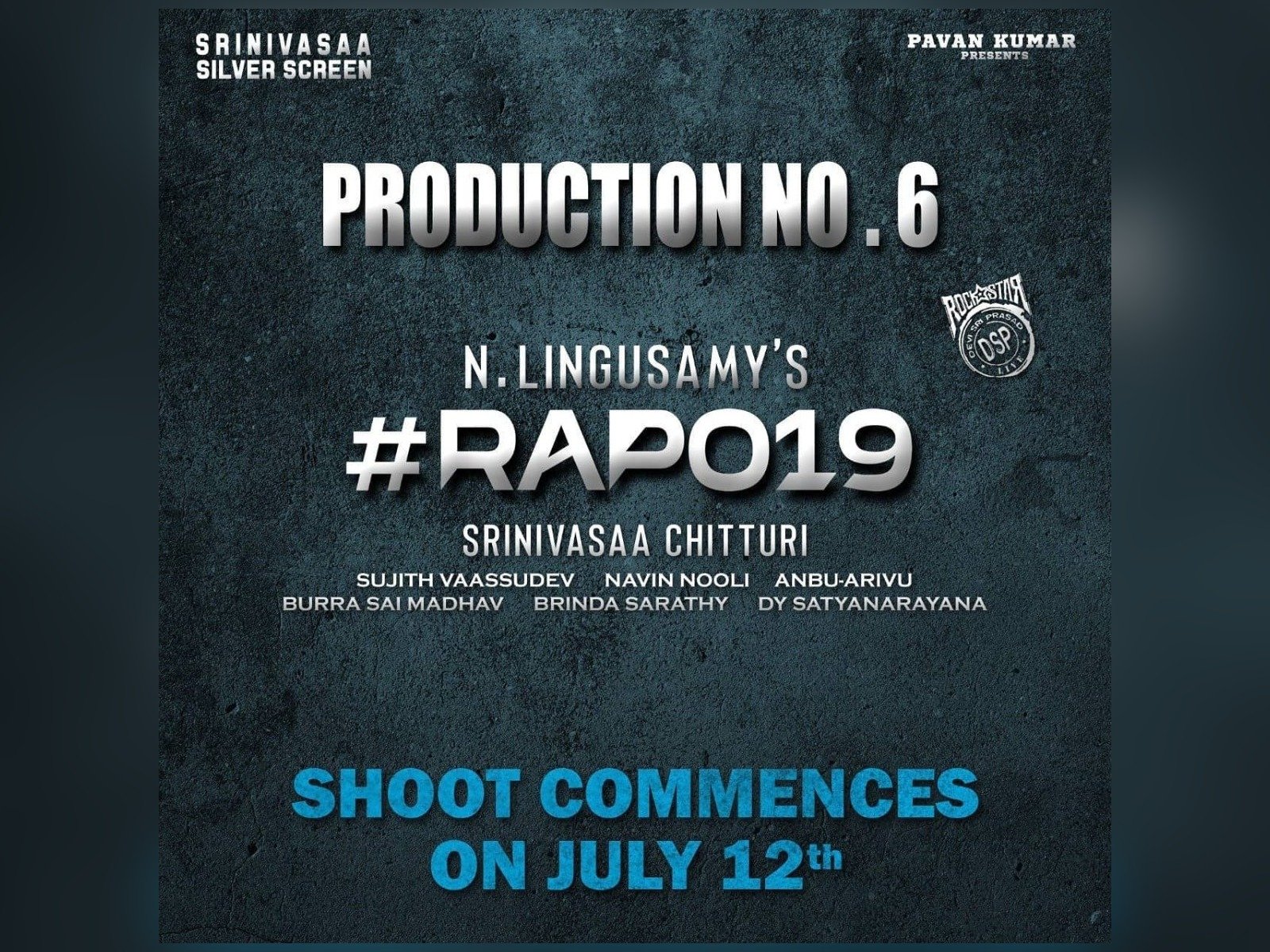 #RAPO19 Shoot Begins From July 12th