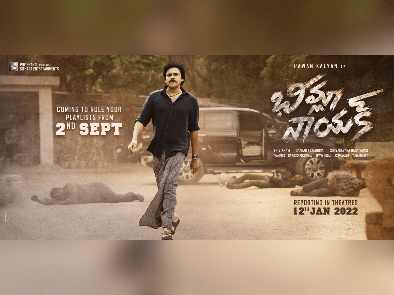 Presenting You A Captivating First Look Of Powerstar's Bheemla Nayak!