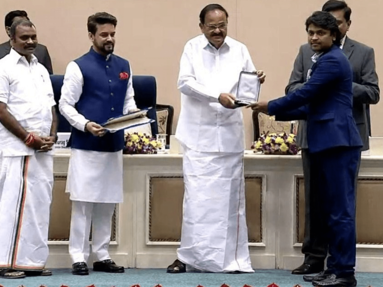 Vice-President Of India Presents National Awards To Jersey Team