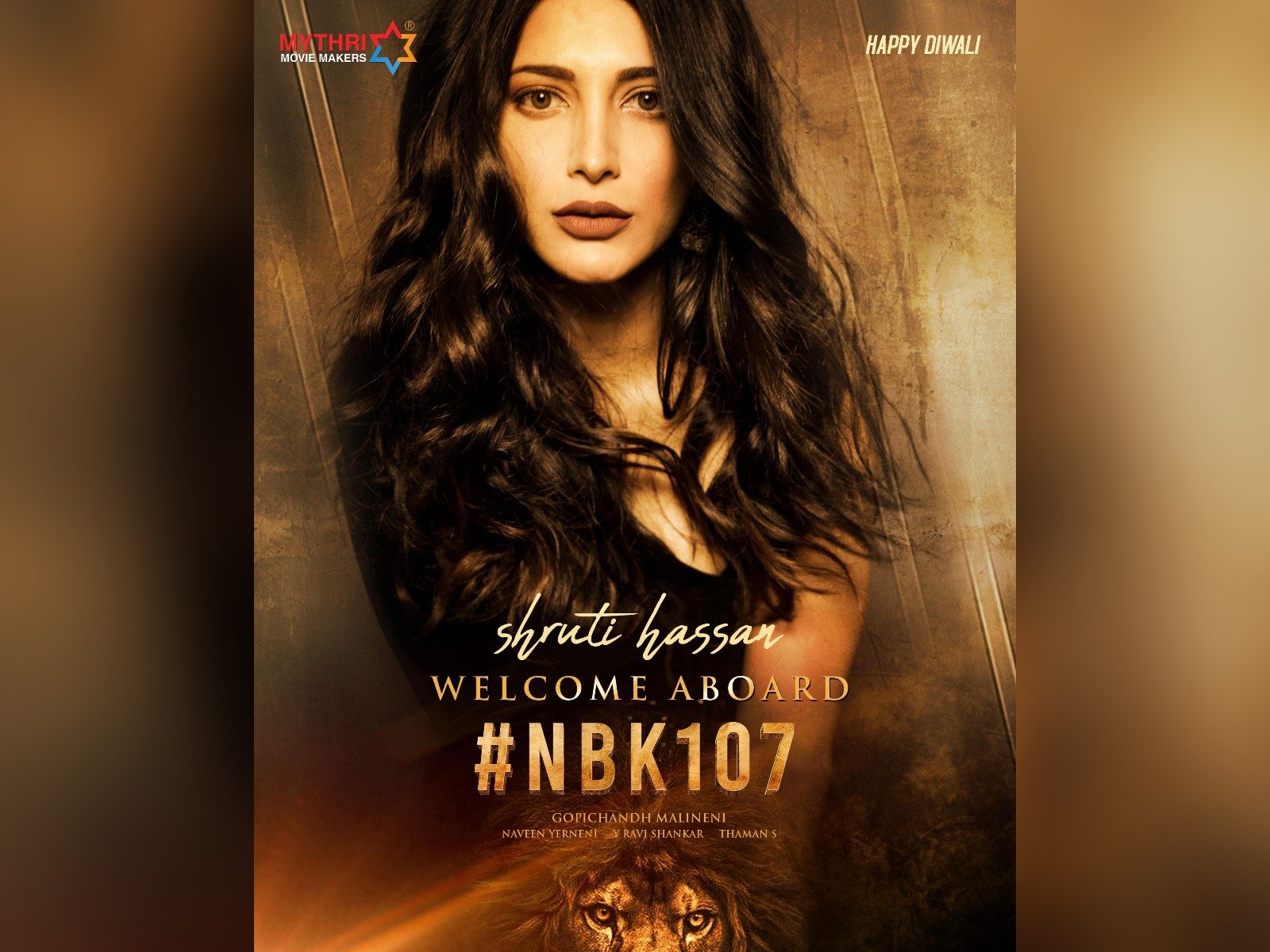 Shruti Haasan Comes Aboard For Nandamuri Balakrishna's #NBK107