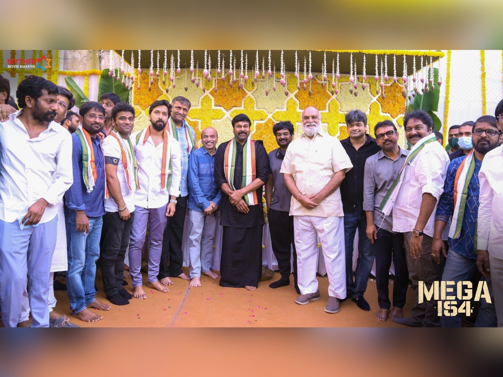 Megastar Chiranjeevi's Mega 154 Pooja Muhurtham Held