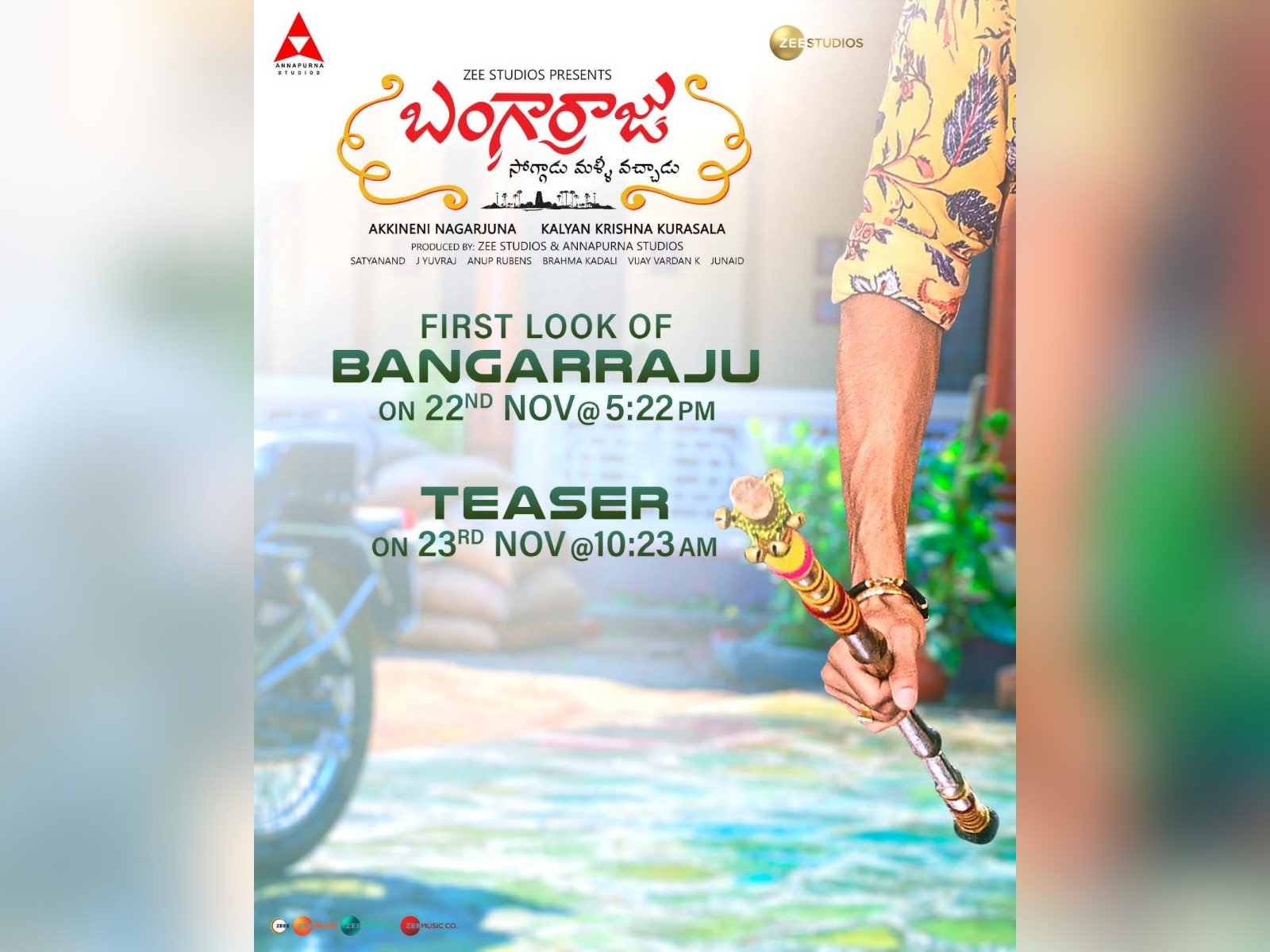 Bangarraju First Look On Nov 22nd, Teaser On 23rd
