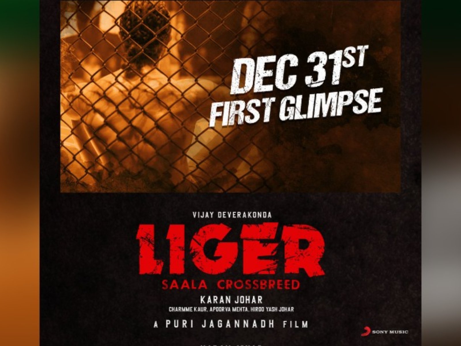 Pan India Film LIGER (Saala Crossbreed) First Glimpse Date And Time Locked