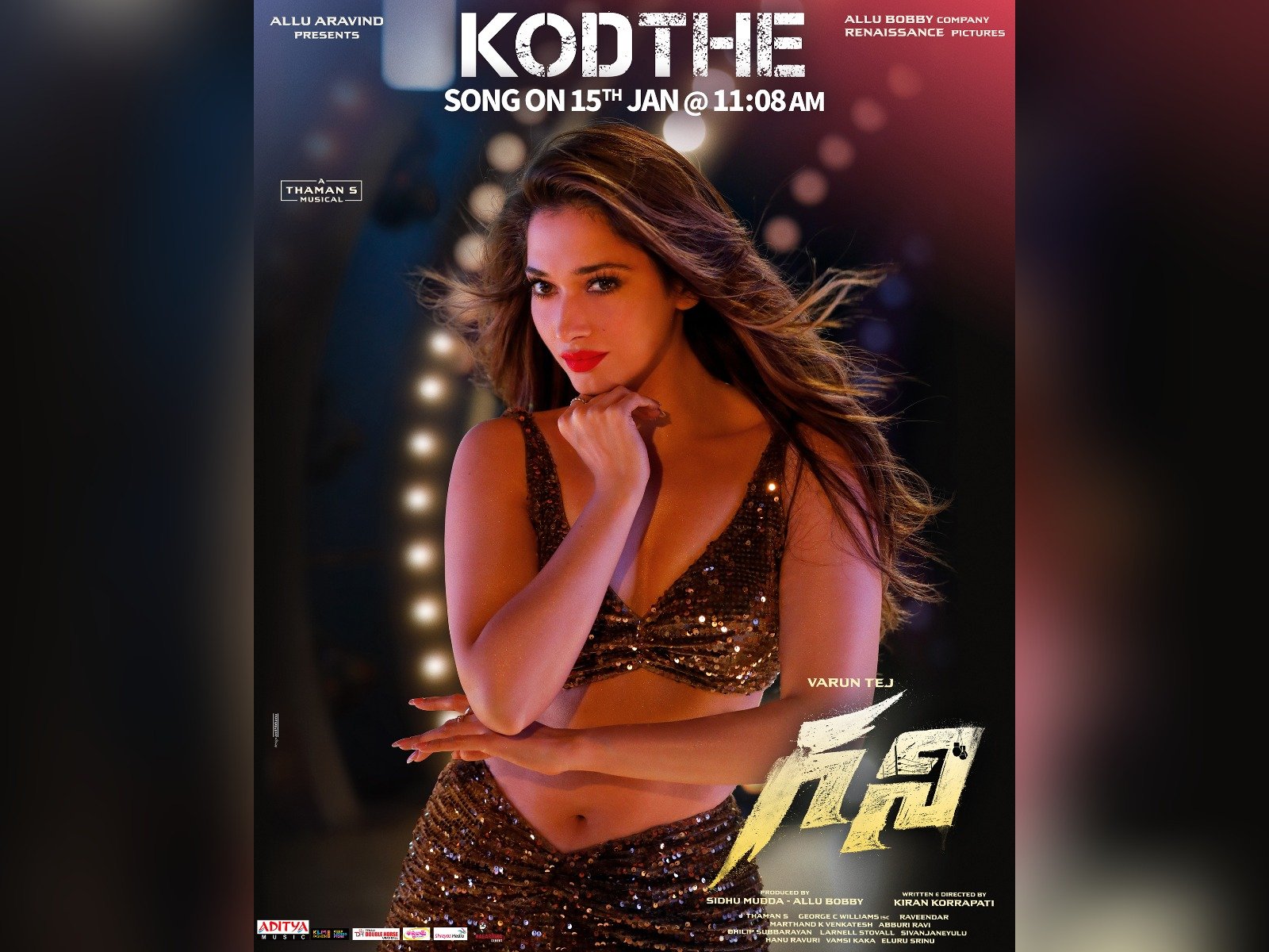 Kodthe From Ghani Out On Jan 15th!, A Poster Of Tamannaah Unveiled