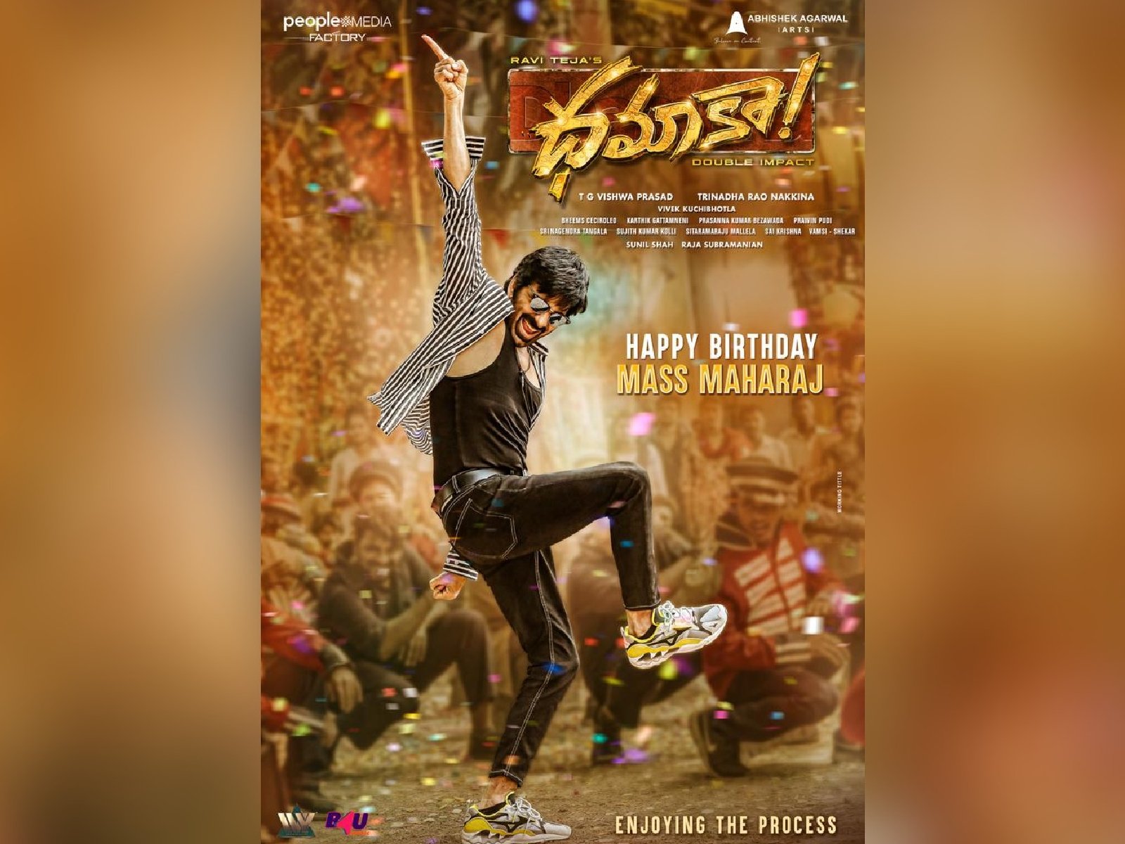 Ravi Teja’s Birthday Poster From Dhamaka Revealed
