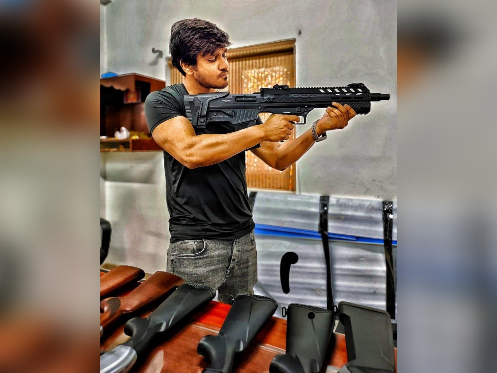 Nikhil Takes Live Weapon Training For Garry BH, Ed Entertainments Action Spy Film