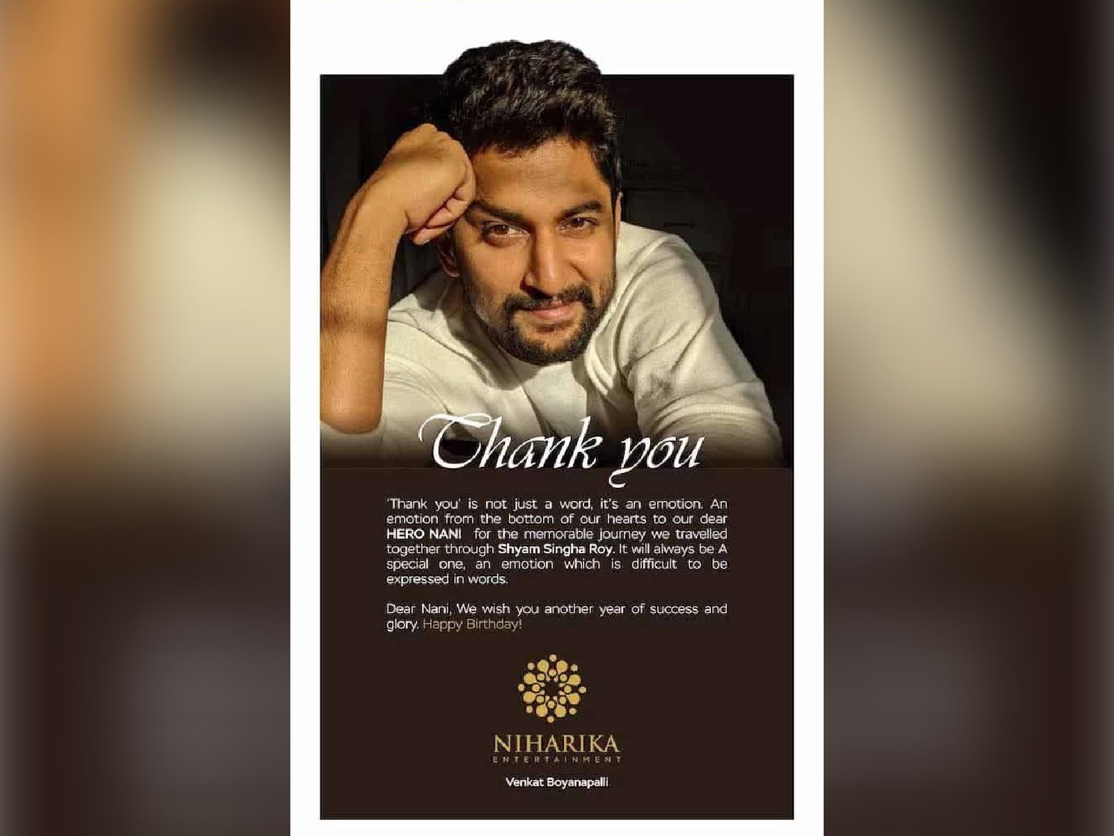 Venkat Boyanapalli Heartfelt Birthday Wishes To Nani