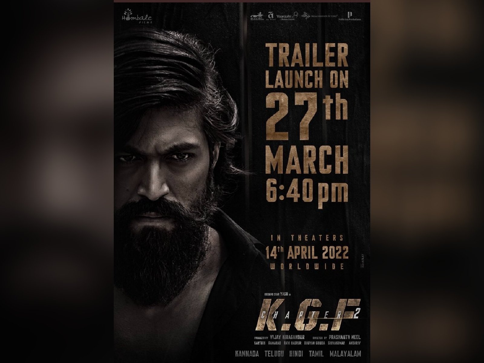KGF-2 trailer will be released on March 27