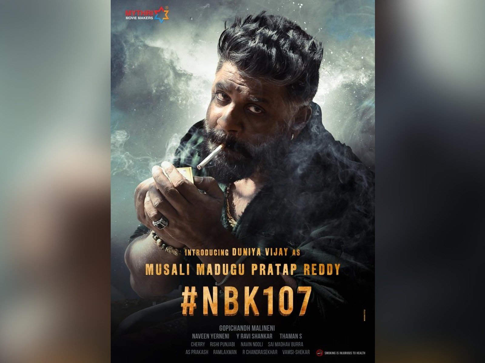 Introducing Duniya Vijay As Musali Madugu Pratap Reddy In #NBK107