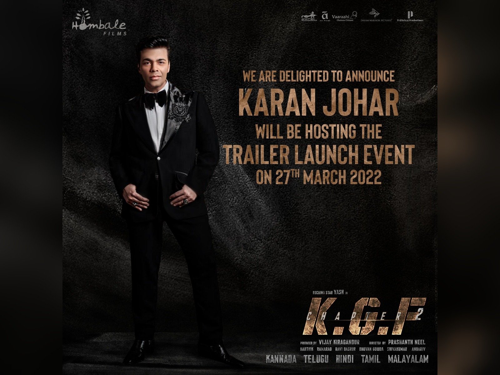 Star hero, famous producer to attend the KGF 2 trailer launch event