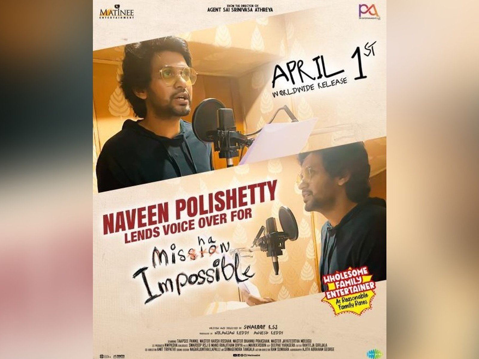 Naveen Polishetty’s Voiceover for Mishan Impossible