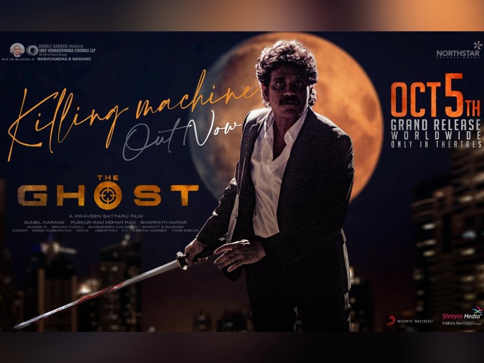 Unleashing The Killing Machine- King Nagarjuna's The Ghost Releasing Worldwide In Theatres On October 5th