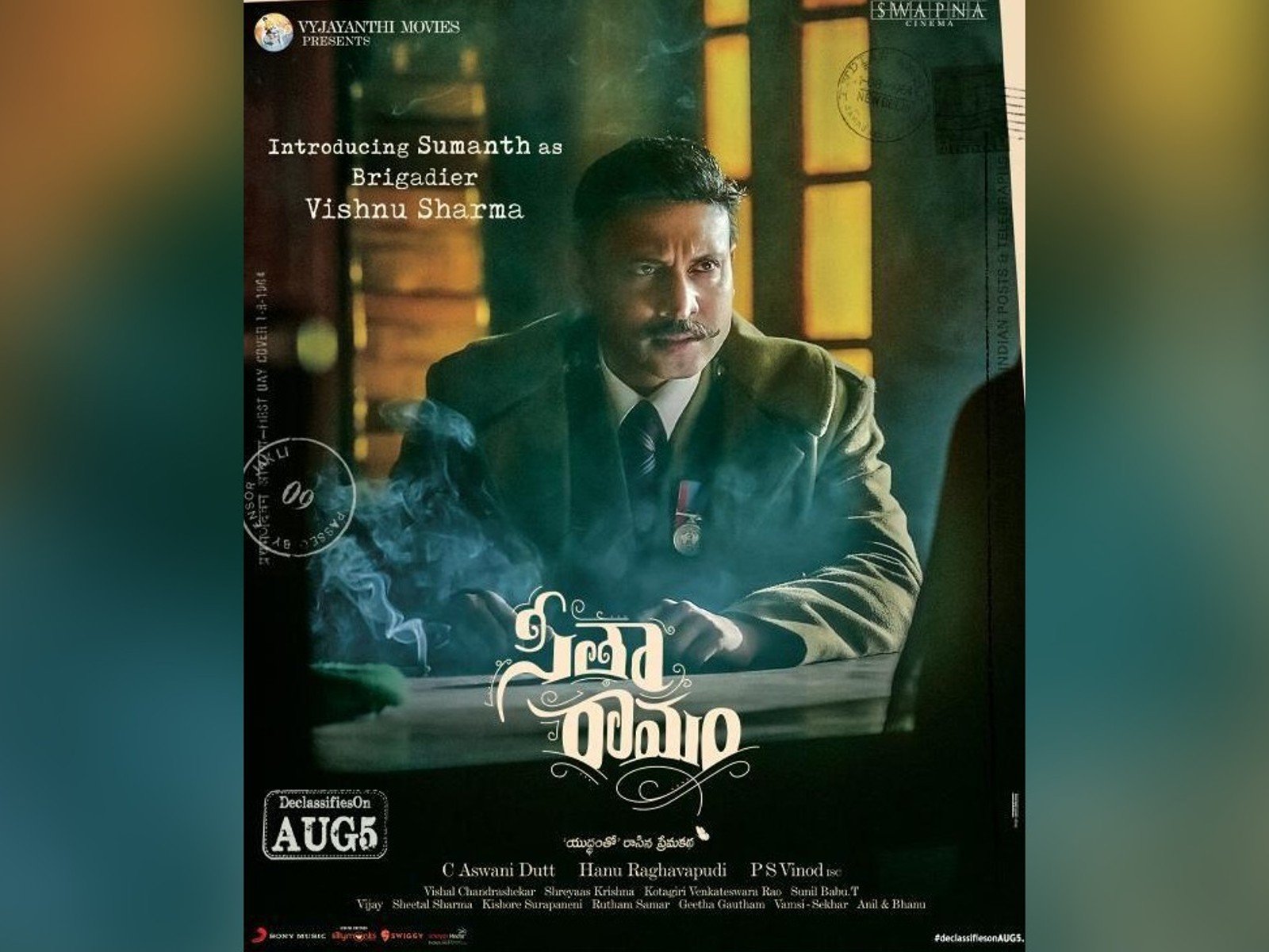 Introducing Sumanth As Brigadier Vishnu Sharma In Sita Ramam