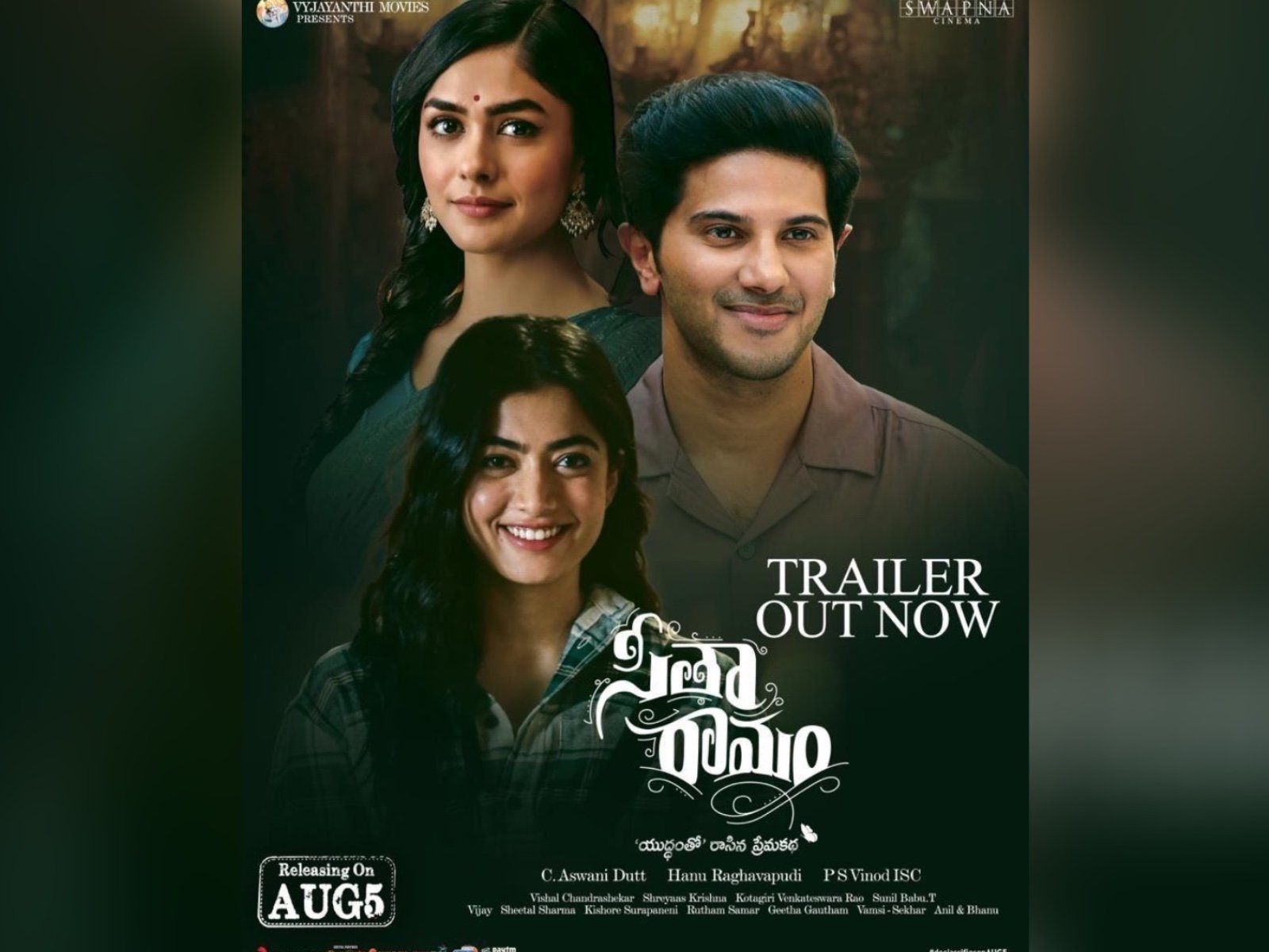 Sita Ramam’s Telugu Trailer Unleashed