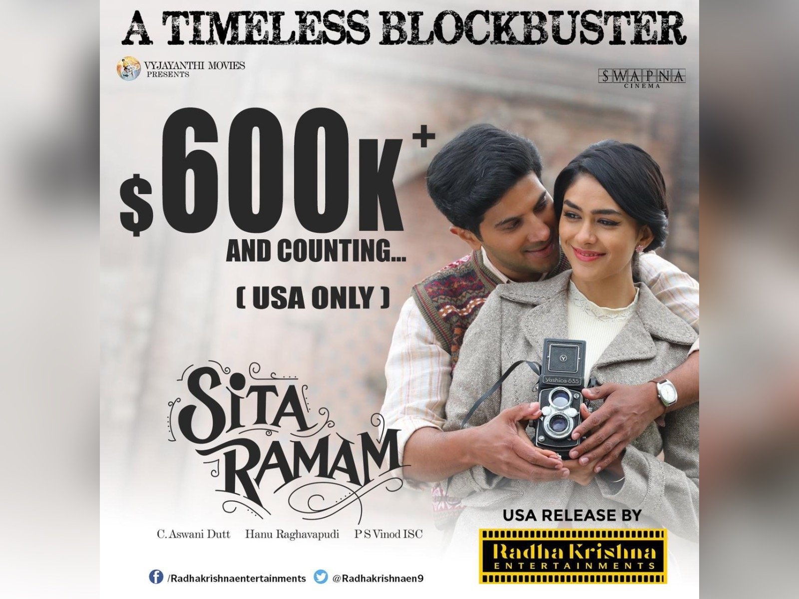 Sita Ramam's Sensational Run In First Weekend, Reached $600K At US Box Office