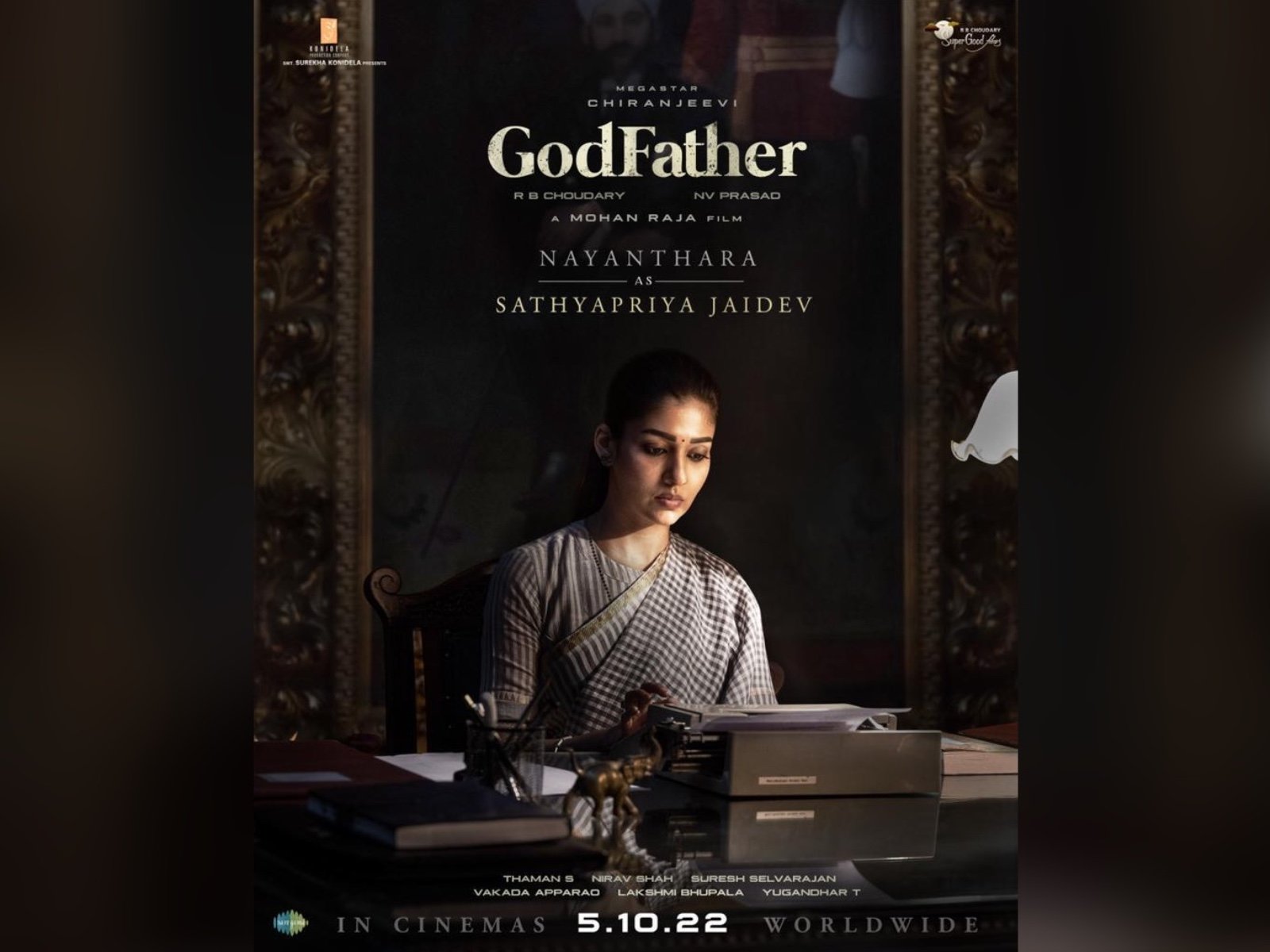 Nayanthara’s First Look As Sathyapriya Jaidev In Godfather