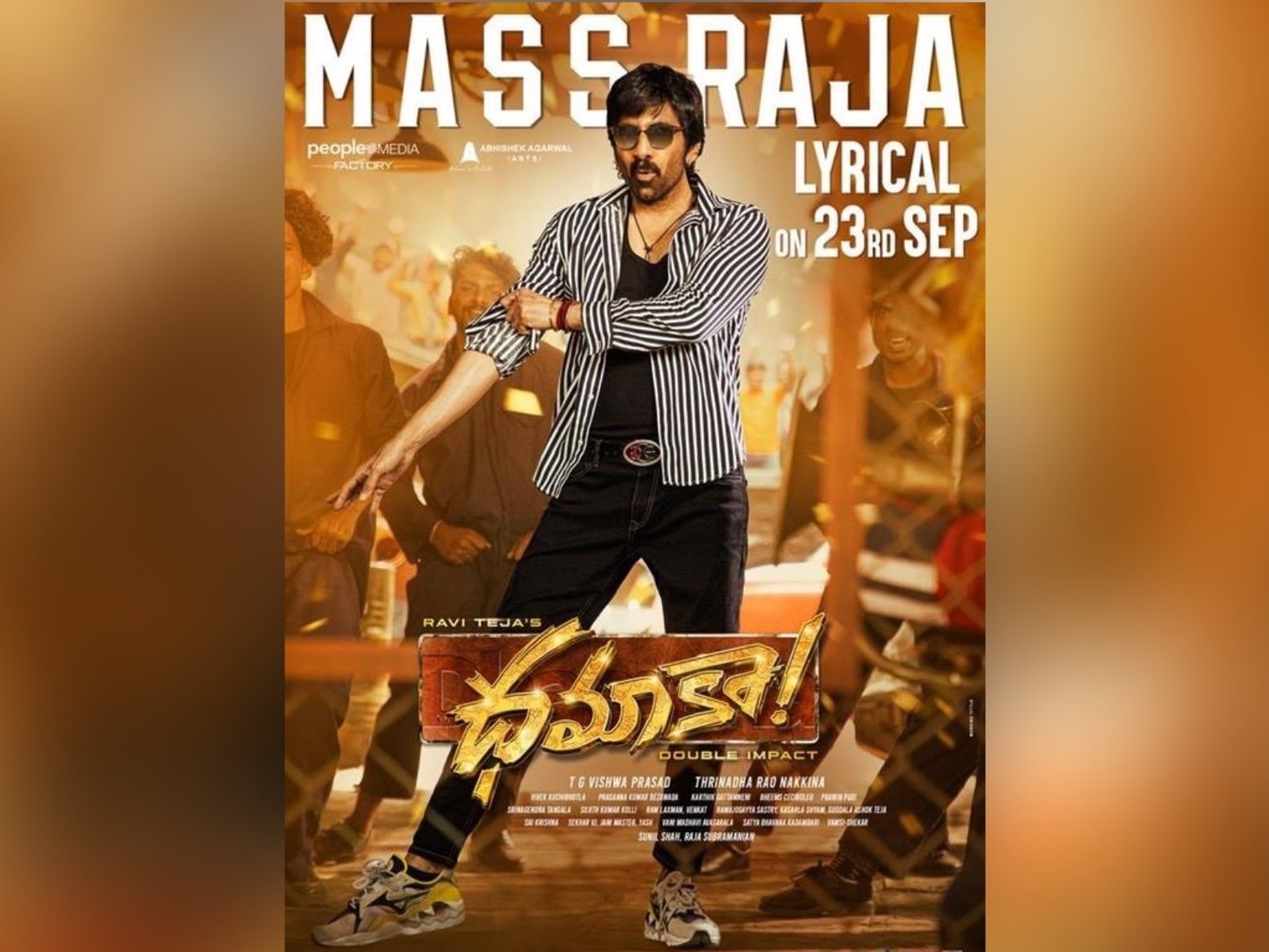 Mass Raja Lyrical From Mass Maharaja Ravi Teja‘s "DHAMAKA" On Sep 23rd