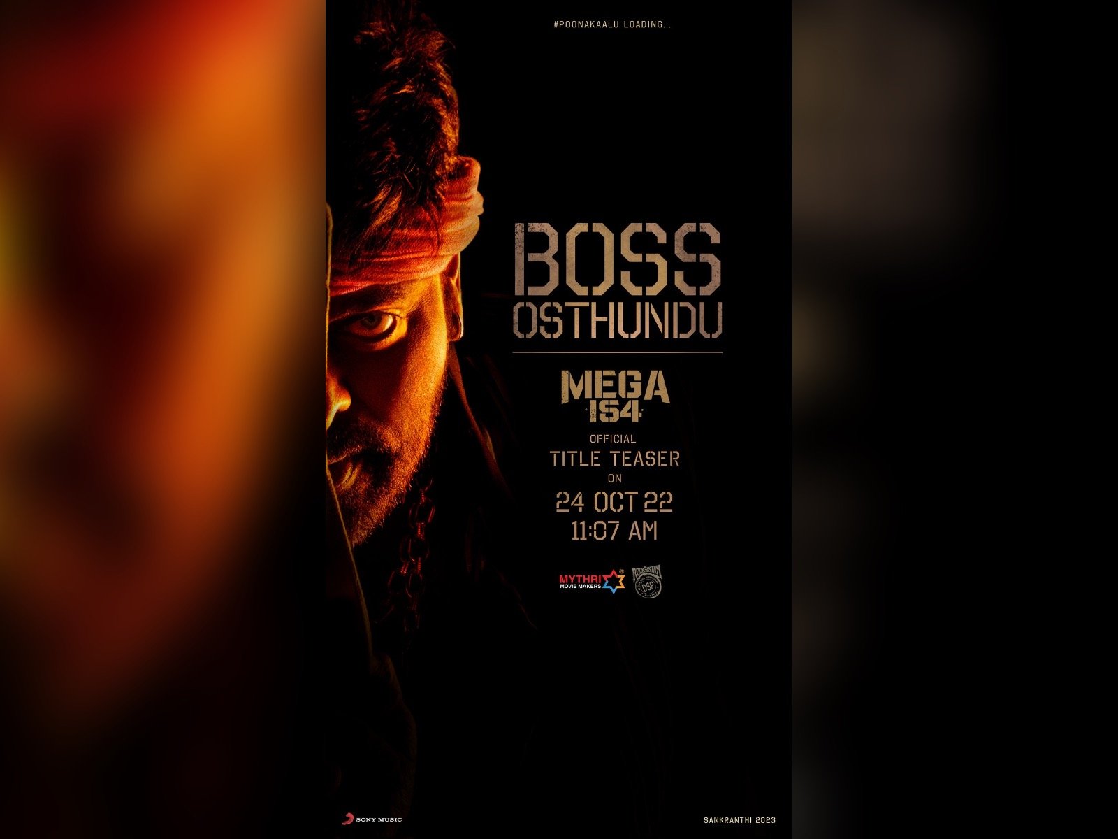 A Small Glimpse of Megastar Chiranjeevi’s Mega154 Title Teaser Is Out