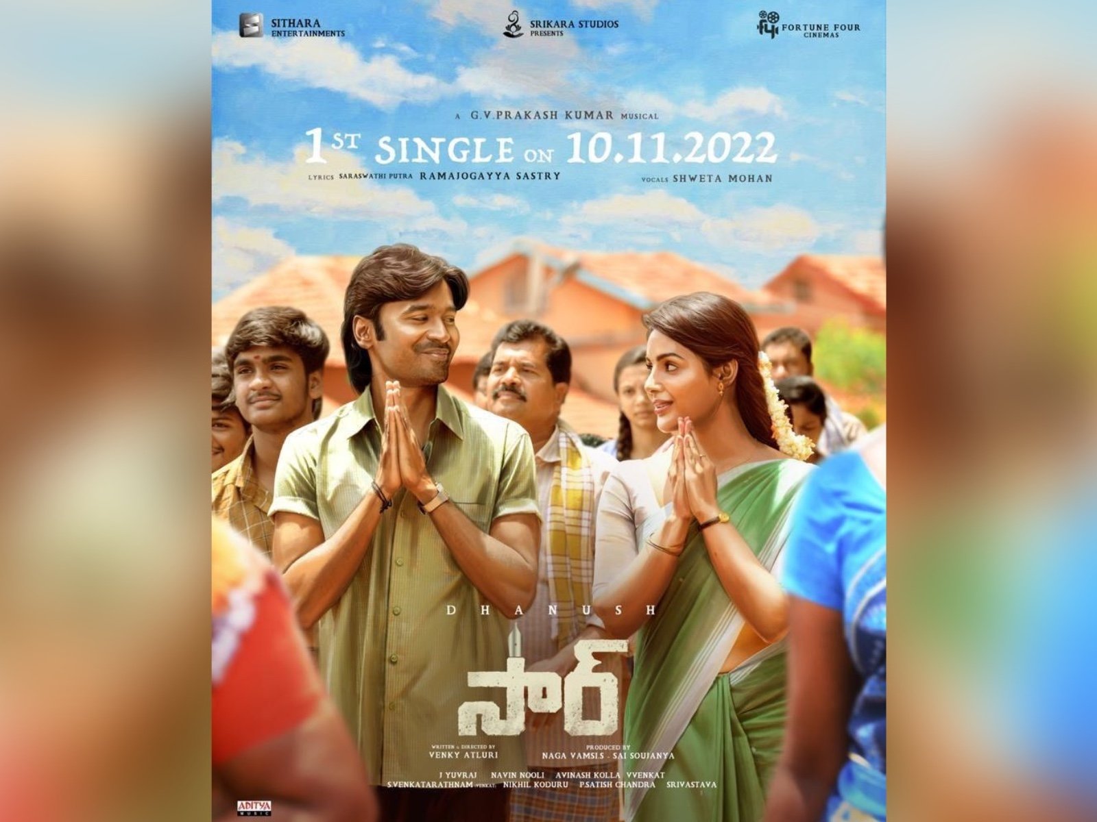 Dhanush's Telugu-Tamil bilingual SIR/Vaathi’s 1st Single On November 10th