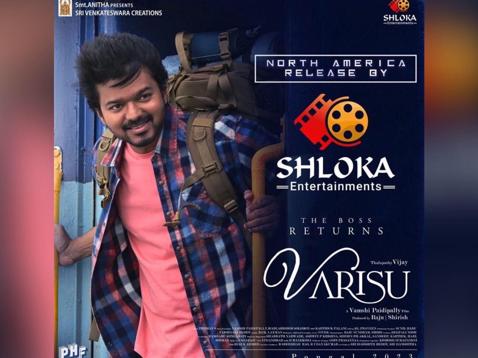 Shloka Entertainments Acquires North America Distribution Rights for Varisu/Vaarasudu