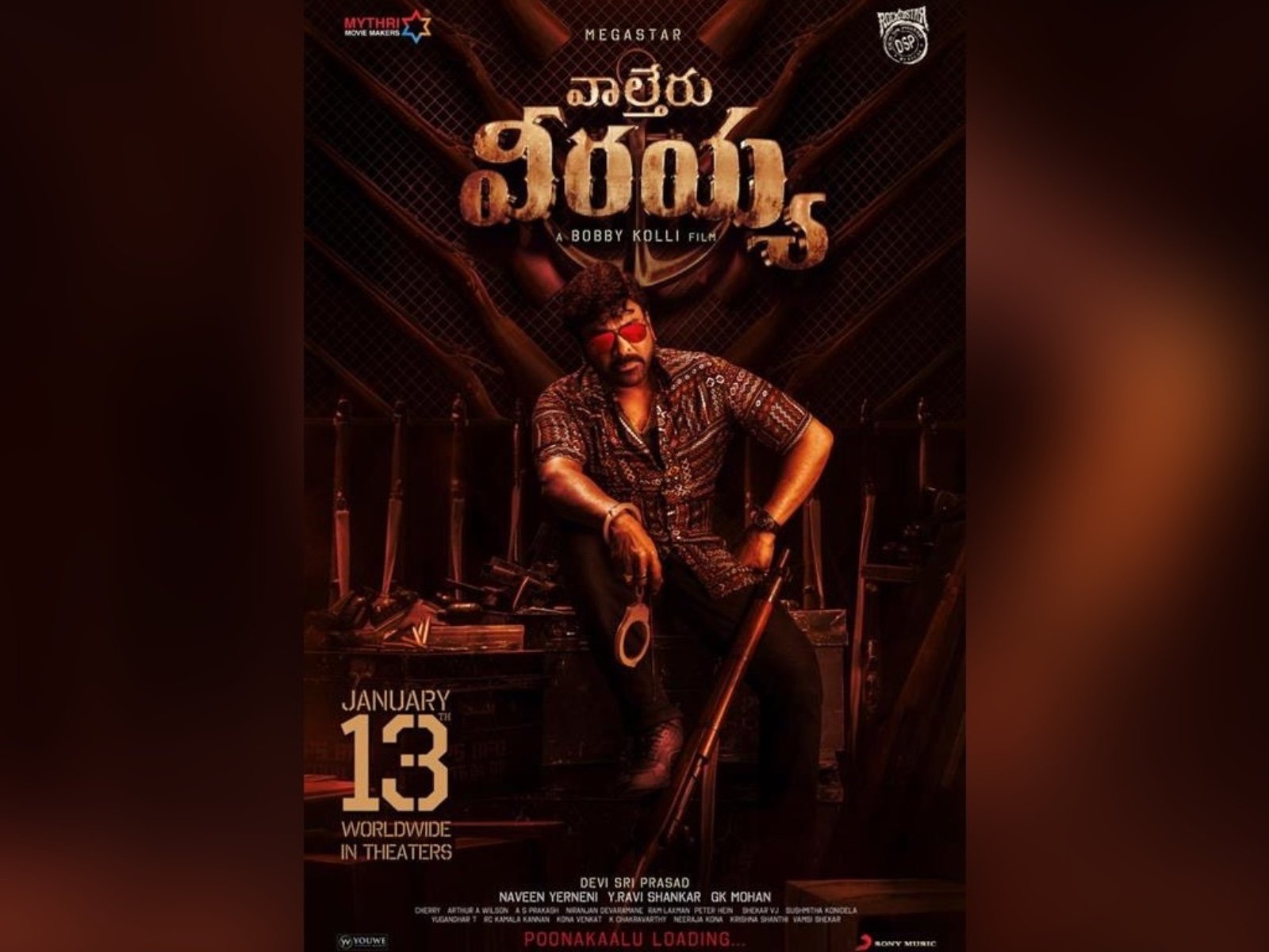 Mega Star Chiranjeevi's Massiest Avatar From Waltair Veerayya Unveiled