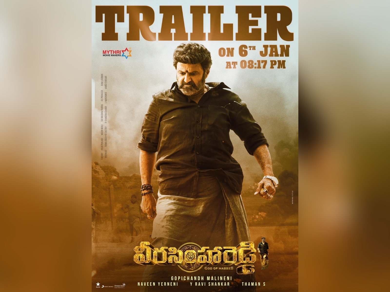 Veera Simha Reddy Theatrical Trailer Tomorrow At 8:17 PM