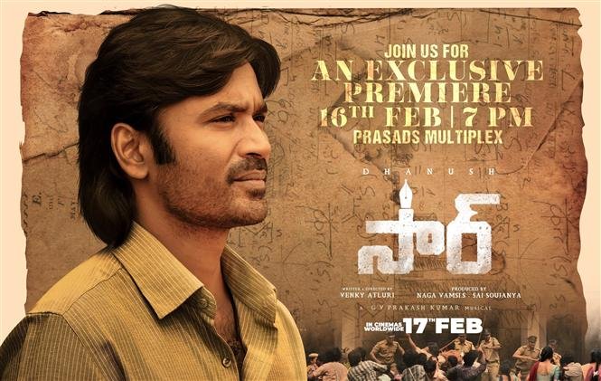 Dhanush's Sir movie tickets sell like hotcakes
