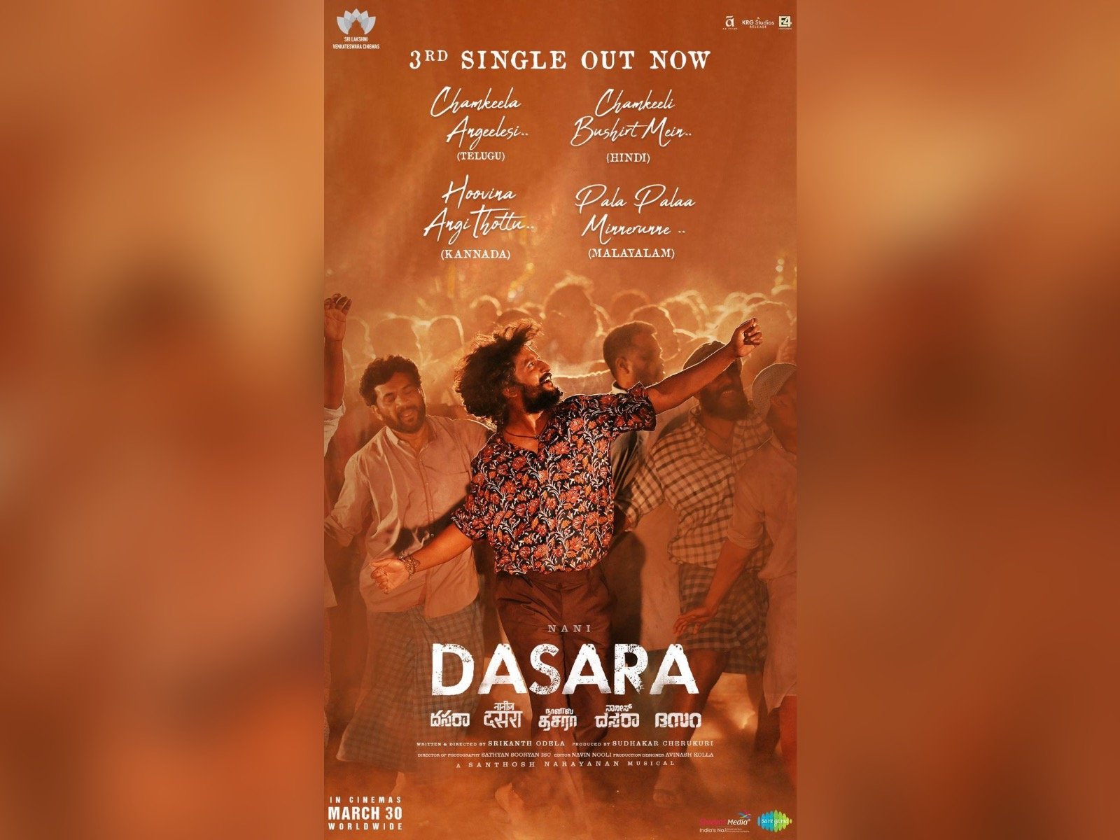 Dasara Third Song Chamkeela Angeelesi, A Folk Melody For Every Wedding Season, Is Out Now