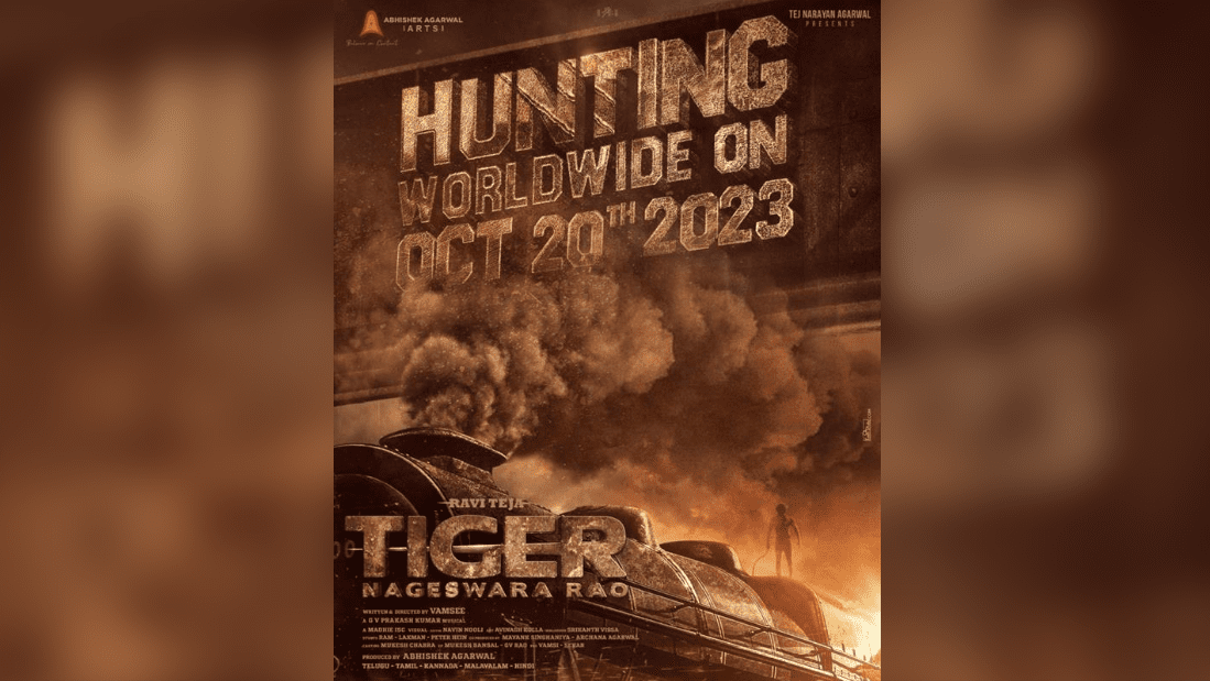 Ravi Teja's "Tiger Nageswara Rao" will release on Oct 20 with high-end production!