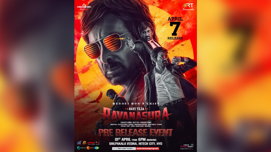 Ravi Teja starrer Ravanasura: All Set for a Power-packed Pre-Release Event!