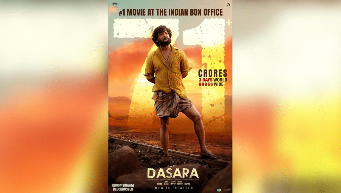 Nani's 'Dasara' storms the box office, set to join the 100 Crore club!