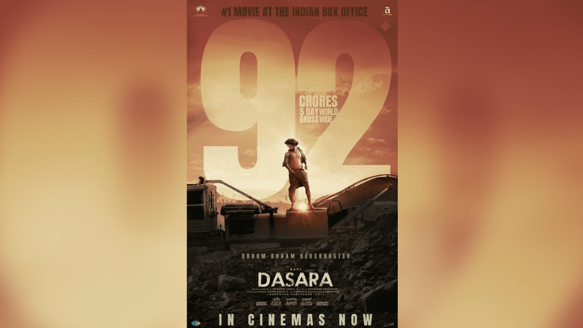 Natural Star Nani's 'Dasara' Crosses 92 Crore in Five Days at Box Office!
