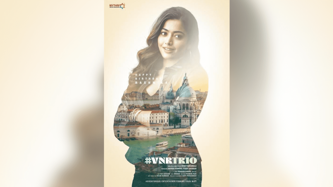 Rashmika Mandanna Shines in #VNRTrio Birthday Poster for Upcoming Film