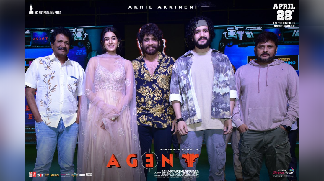 Nagarjuna praises son's upcoming Telugu blockbuster "Agent" at pre-release event