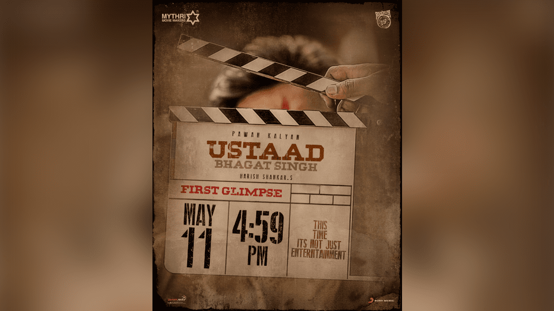 First Glimpse of Pawan Kalyan's 'Ustaad Bhagat Singh' to Release Tomorrow