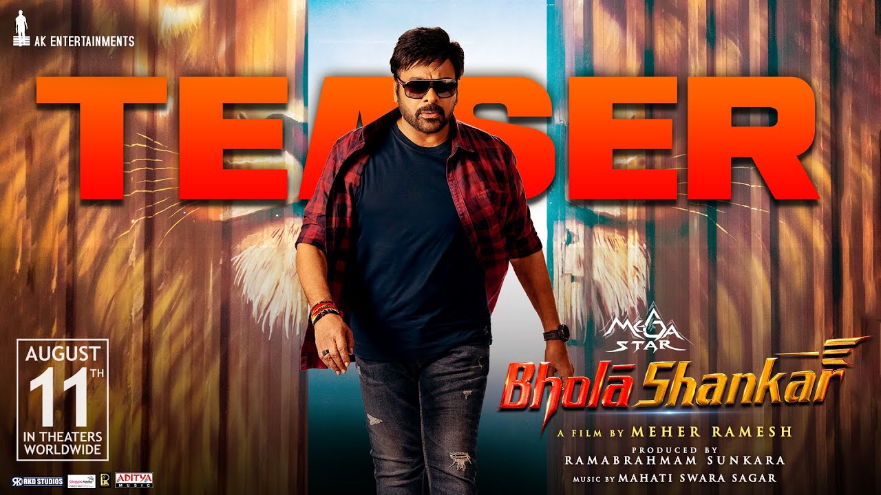 Megastar Chiranjeevi Roars in Vintage Mass Avatar in the Teaser of 'Bholaa Shankar'