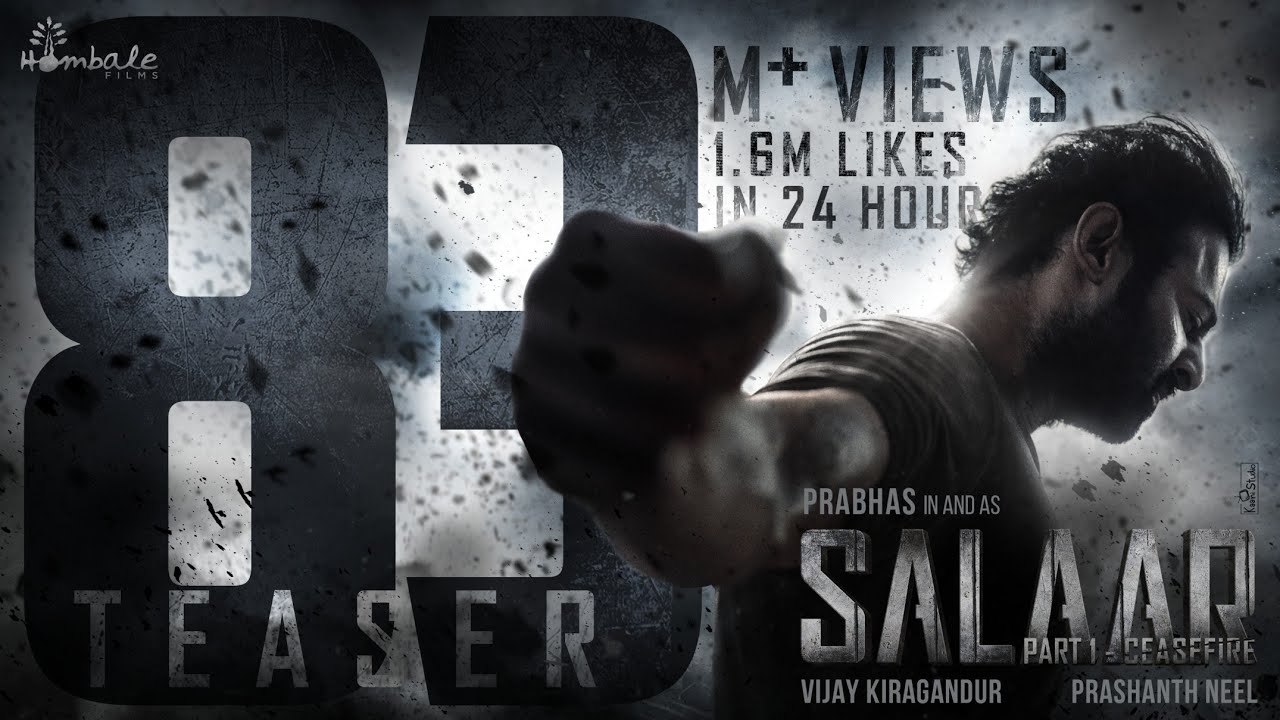 Salaar: Sets Record as India's Most-Viewed Teaser