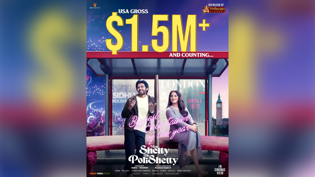'Miss Shetty Mr Polishetty' Soars Past $1.5 Million Mark in the USA!