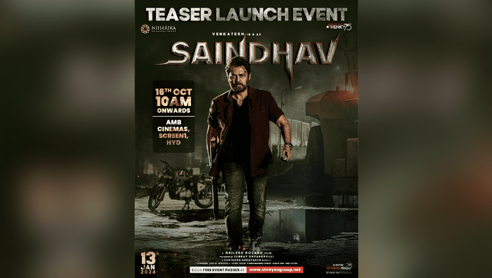 Venkatesh's 'Saindhav' Gears Up for a Teaser Release Event