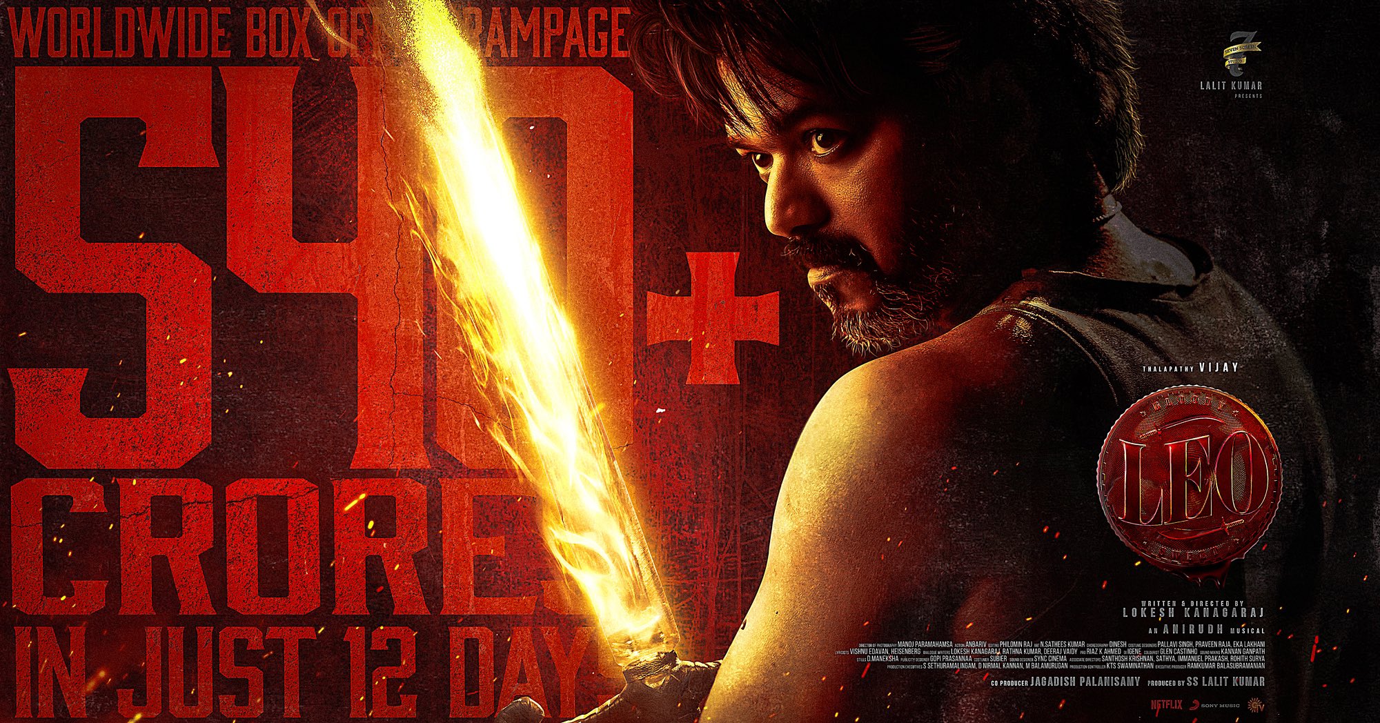 Thalapathy Vijay's "Leo" Roars at the Box Office with 540 Crores Gross!
