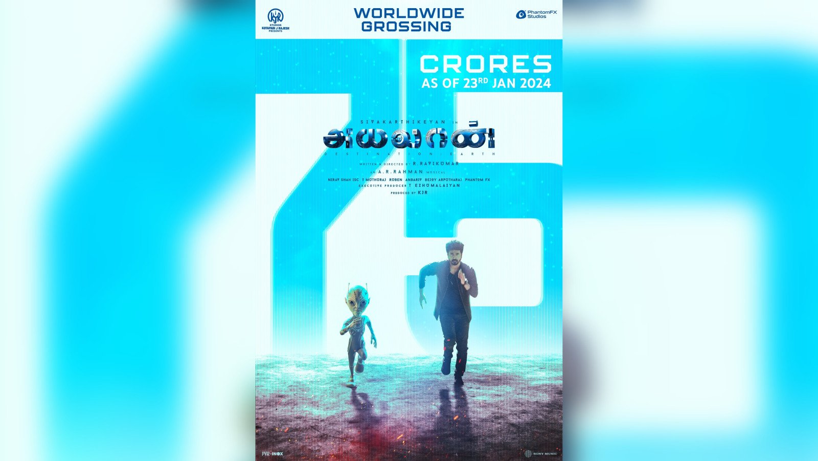 Ayalaan crossed the impressive milestone, even before its release in Telugu.