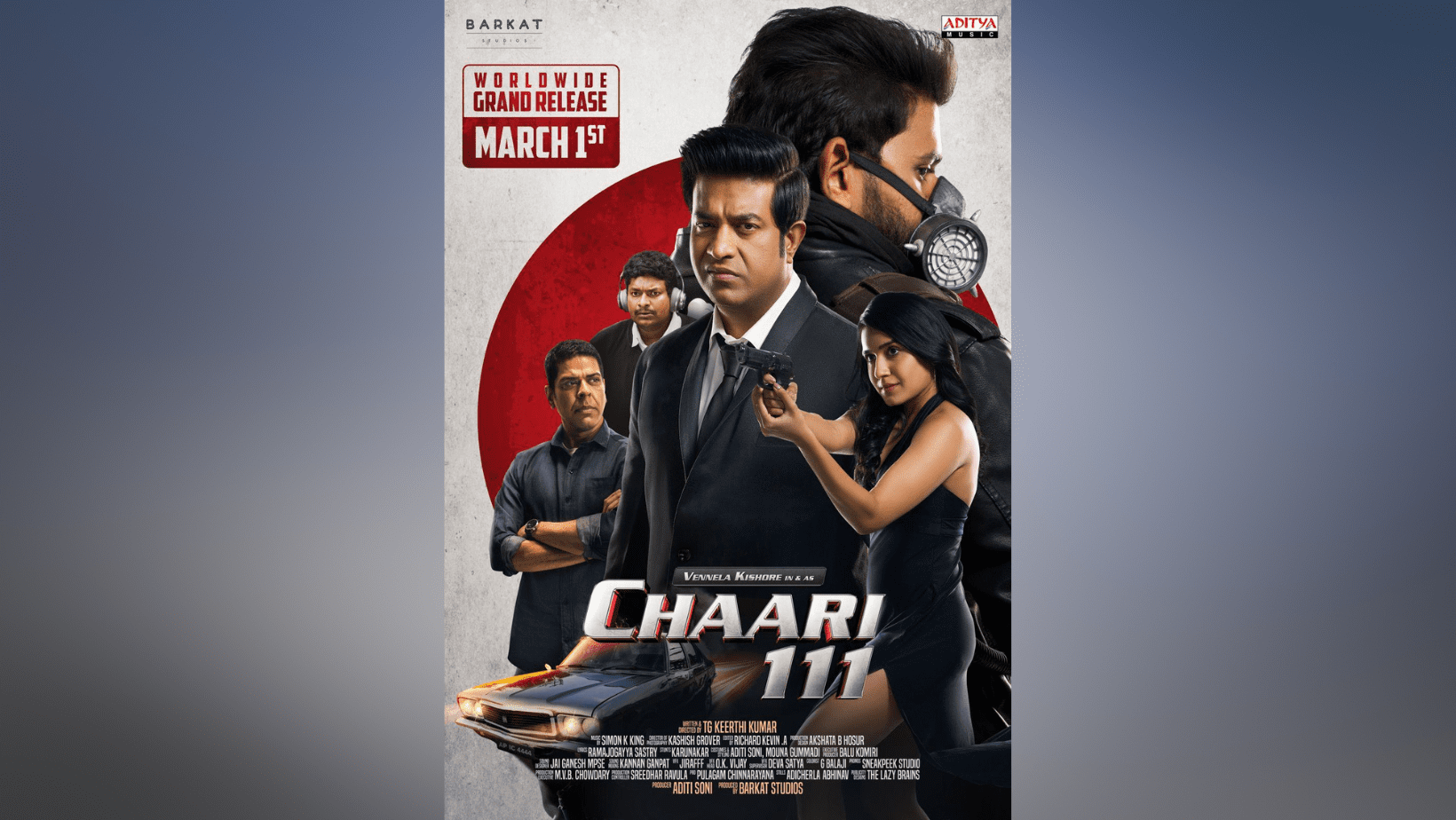 Vennela Kishore's Chari 111 is all set to hit theaters on March 1st!