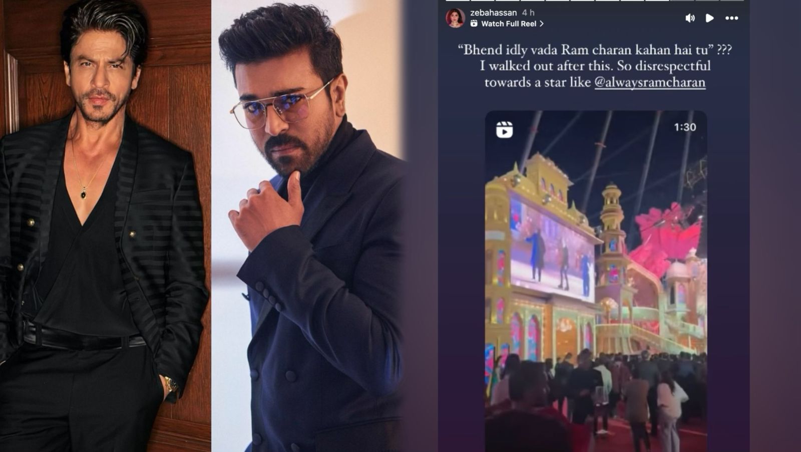 Did Shah Rukh Khan show disrespect towards Ram Charan at Anant Ambani's pre-wedding event?