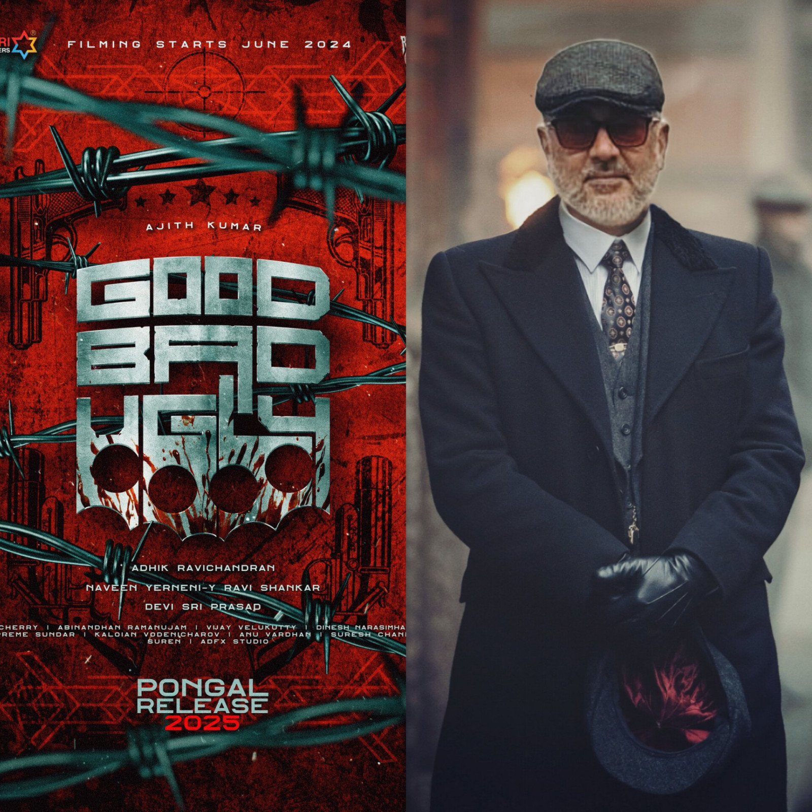 Ajith, Mythri Movie Makers, and Adhik Ravichandran are teaming up for the film "Good Bad Ugly".