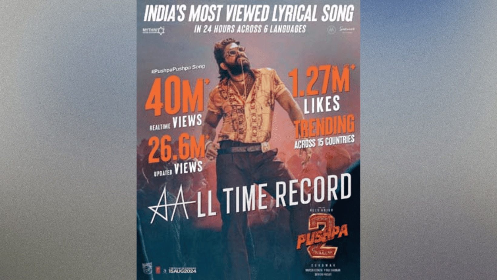 Pushpa Pushpa Takes the World by Storm: Trending in 15 Countries!