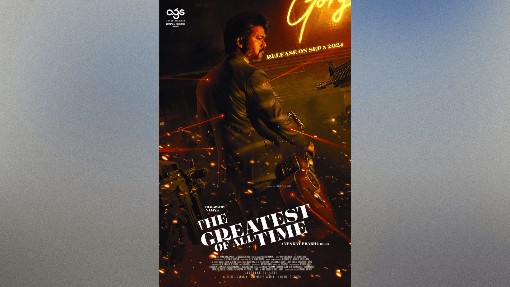 Vijay's latest film, The GOAT, is now in the post-production phase!