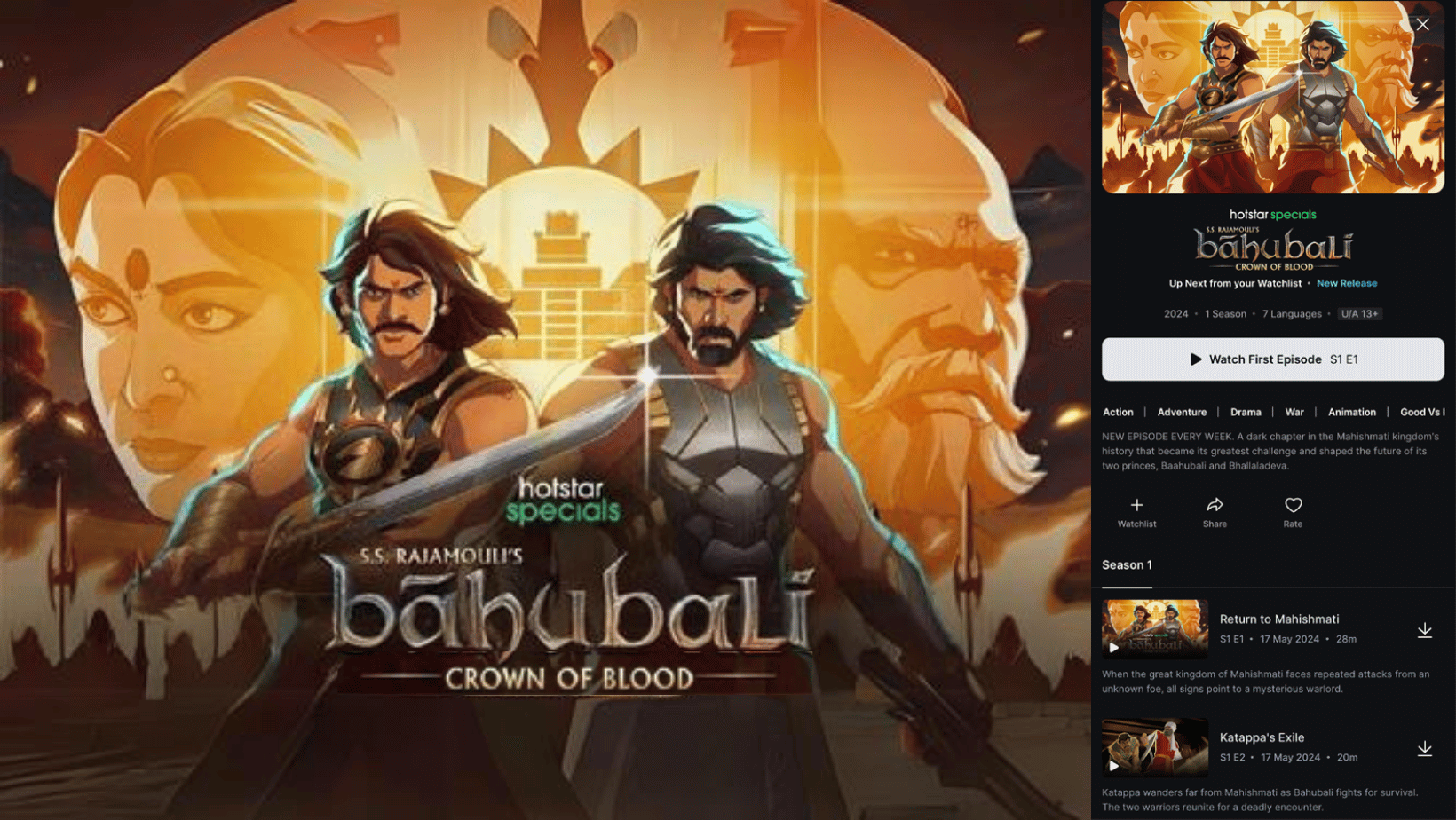 The release strategy for Baahubali-Crown of Blood has left audiences feeling upset.