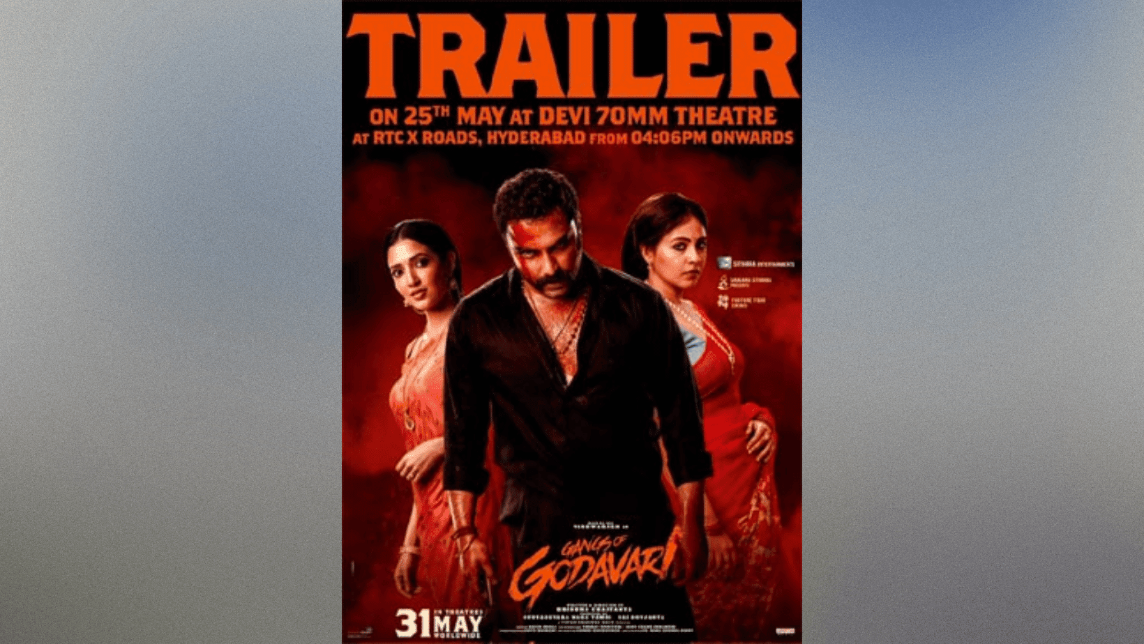 The trailer for Vishwak Sen's Gangs of Godavari will be dropping on this date. Stay tuned for a sneak peek!